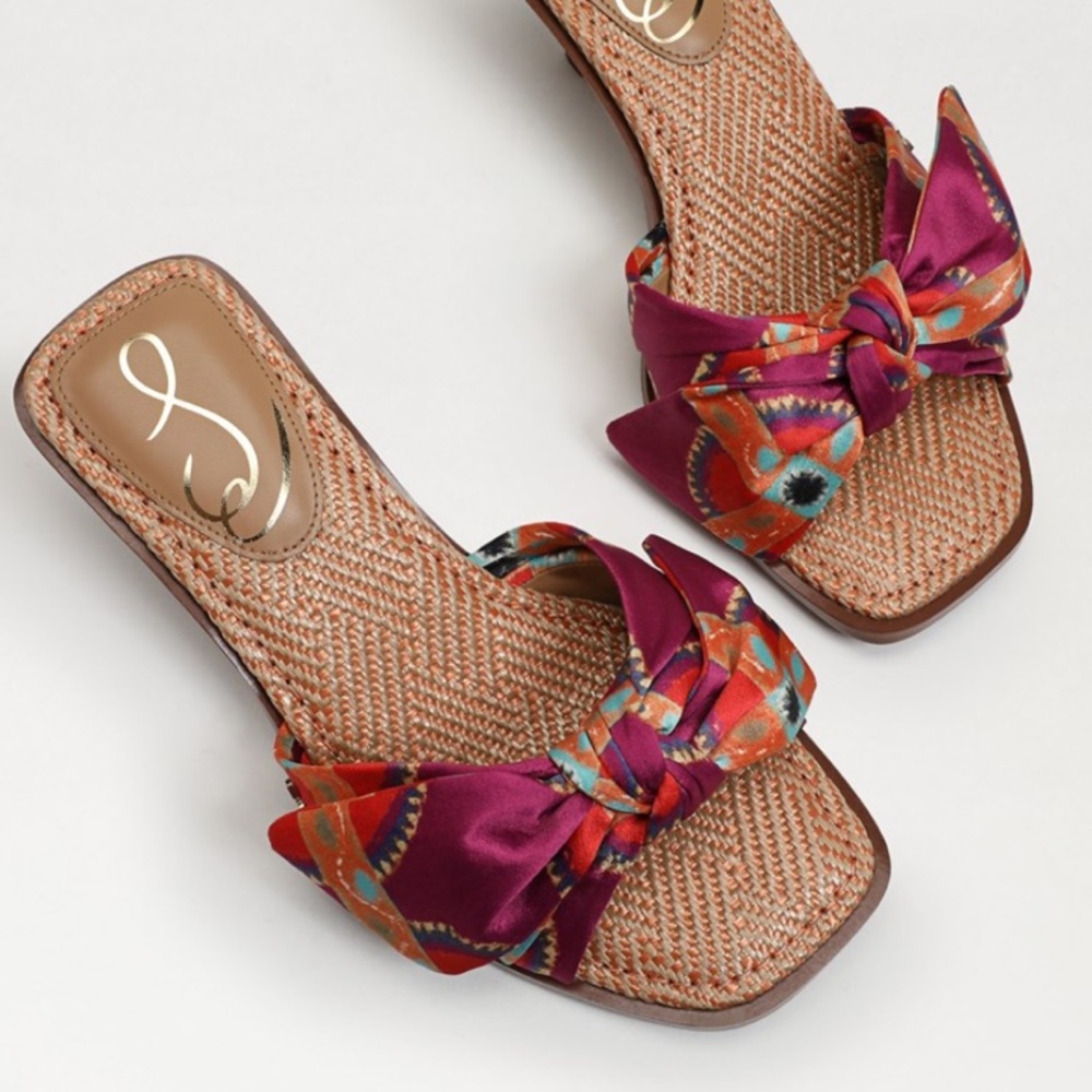 Sam Edelman Darcie Mule Sandals with Bow Accent - SZ 6